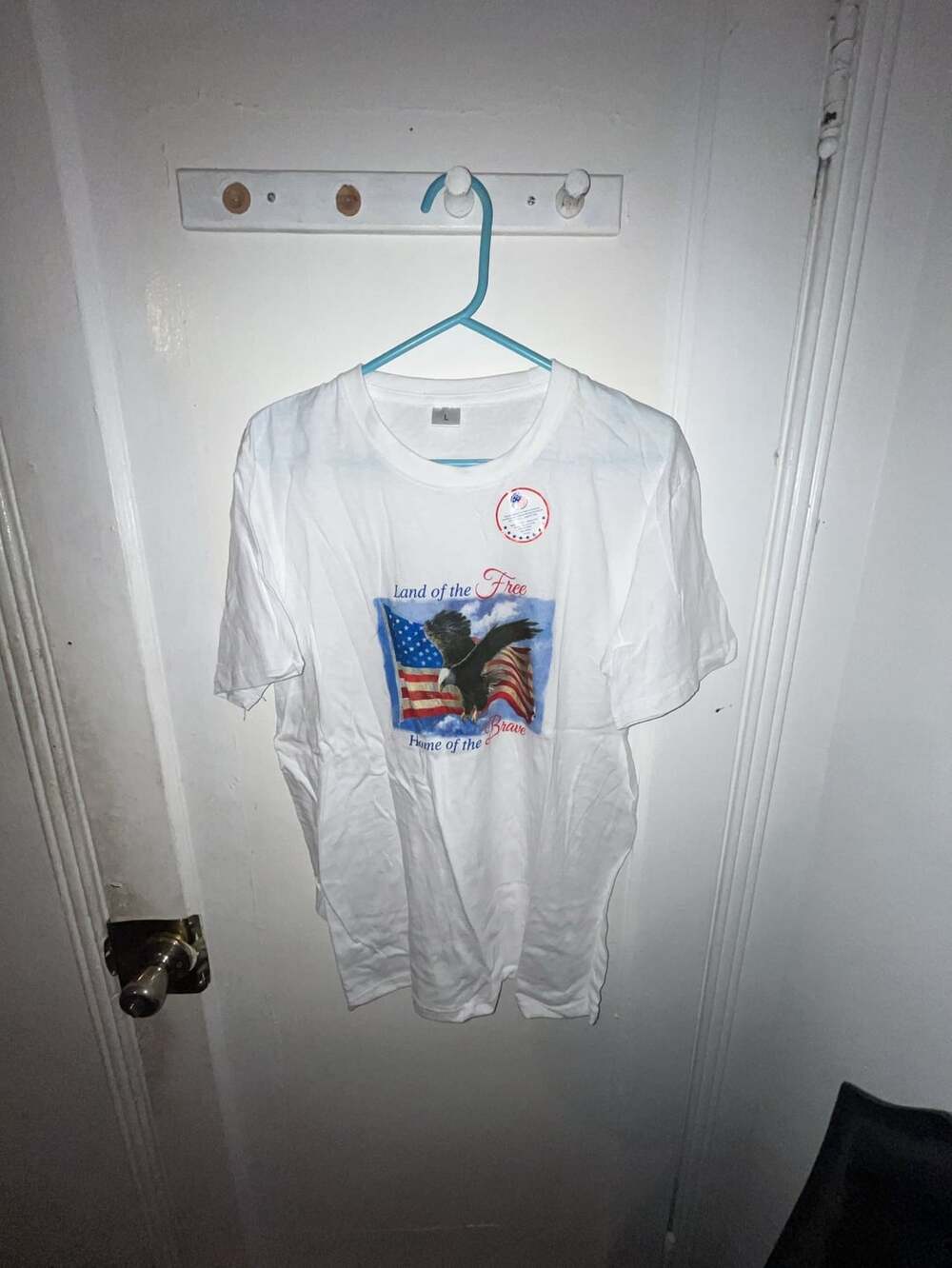 Disabled Veterans National Foundation T-Shirt Size L White Patriotic Eagle